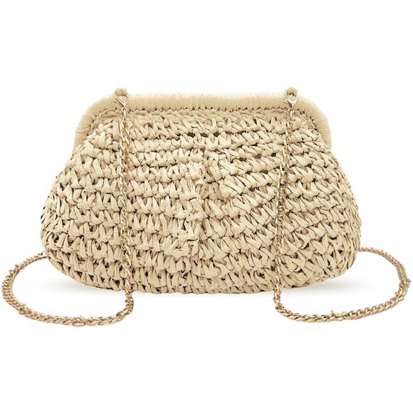 Handbags - 7274 Straw Clutch Purses Crossbody Vacation Handbags Woven Boho Pouch Bags